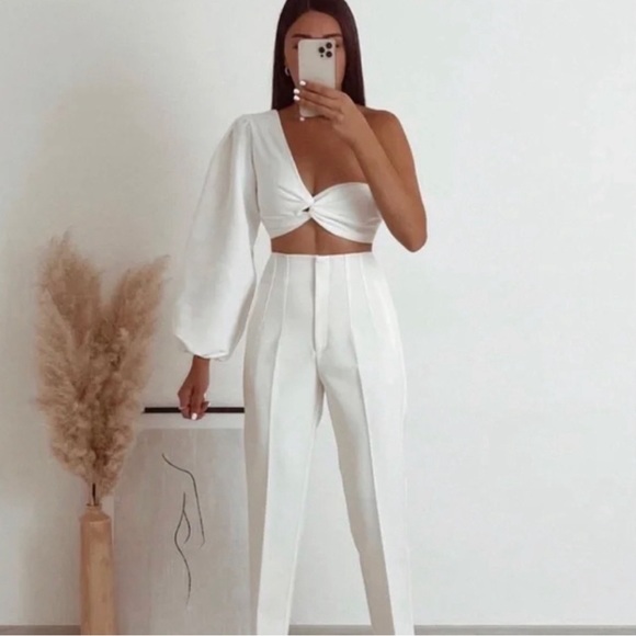 Zara cream ankle trouser - Picture 4 of 9